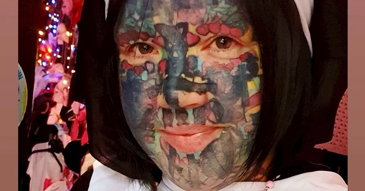 Mum with 800 tattoos 'hides in bushes' at Halloween as she's too scary for kids