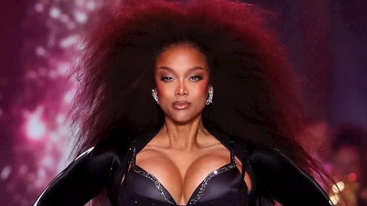 Busty Tyra Banks divides fans at Victoria's Secret Fashion Show 2024