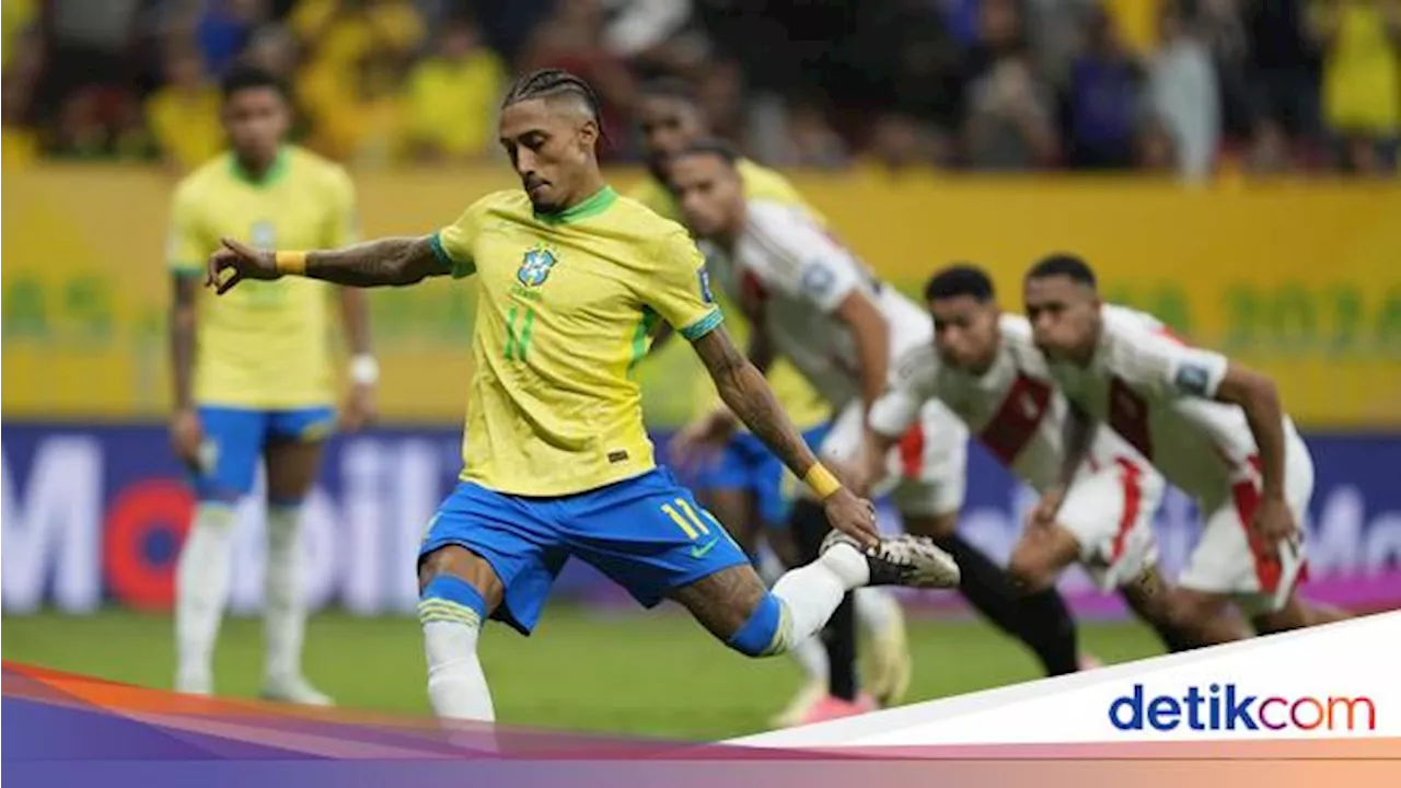 Hasil Brasil Vs Peru: Raphinha 2 Gol, Tim Samba Menang 4-0