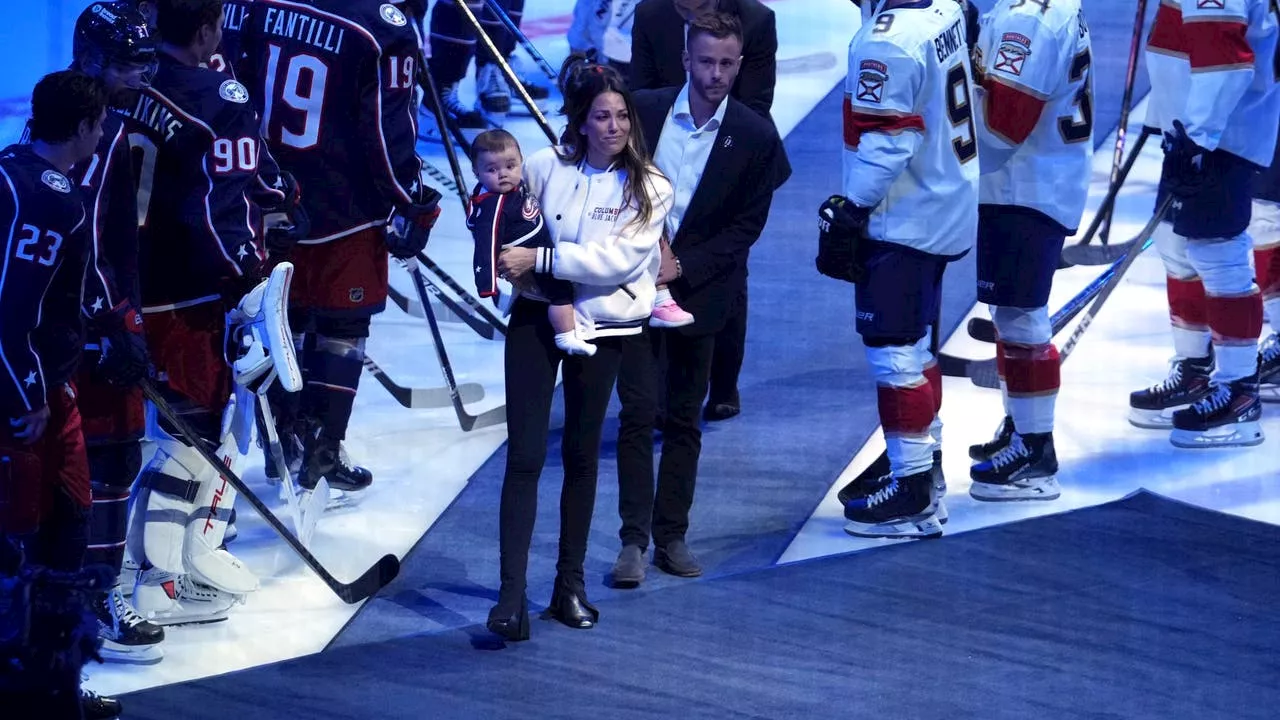 Columbus Blue Jackets honor Johnny and Matthew Gaudreau at home opener