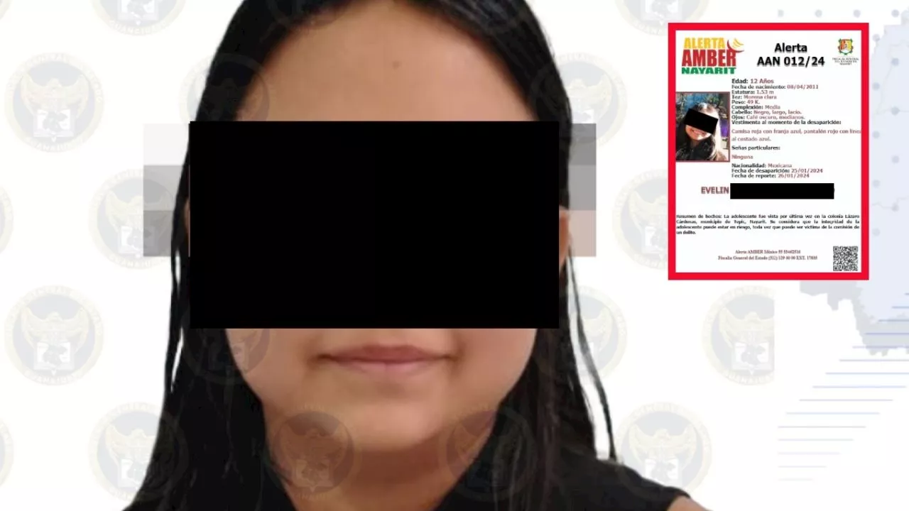 Localizan en Guanajuato a Evelin, menor de 12 años que desapareció hace nueve meses en Nayarit