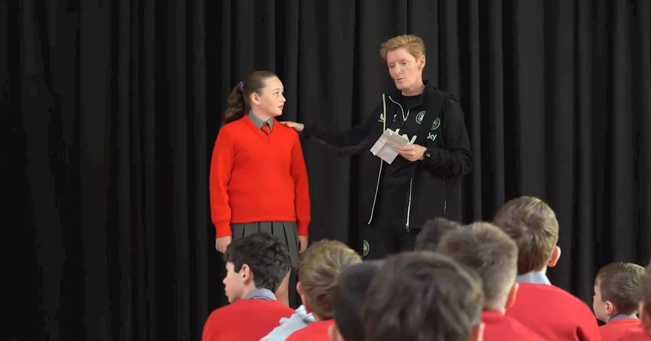 Ireland manager surprises young fan who sent her letter by turning up to school