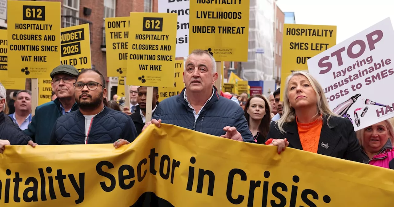 ‘You will have to go to the Costa del Sol to see an Irish pub’: hospitality protesters descend on Dáil