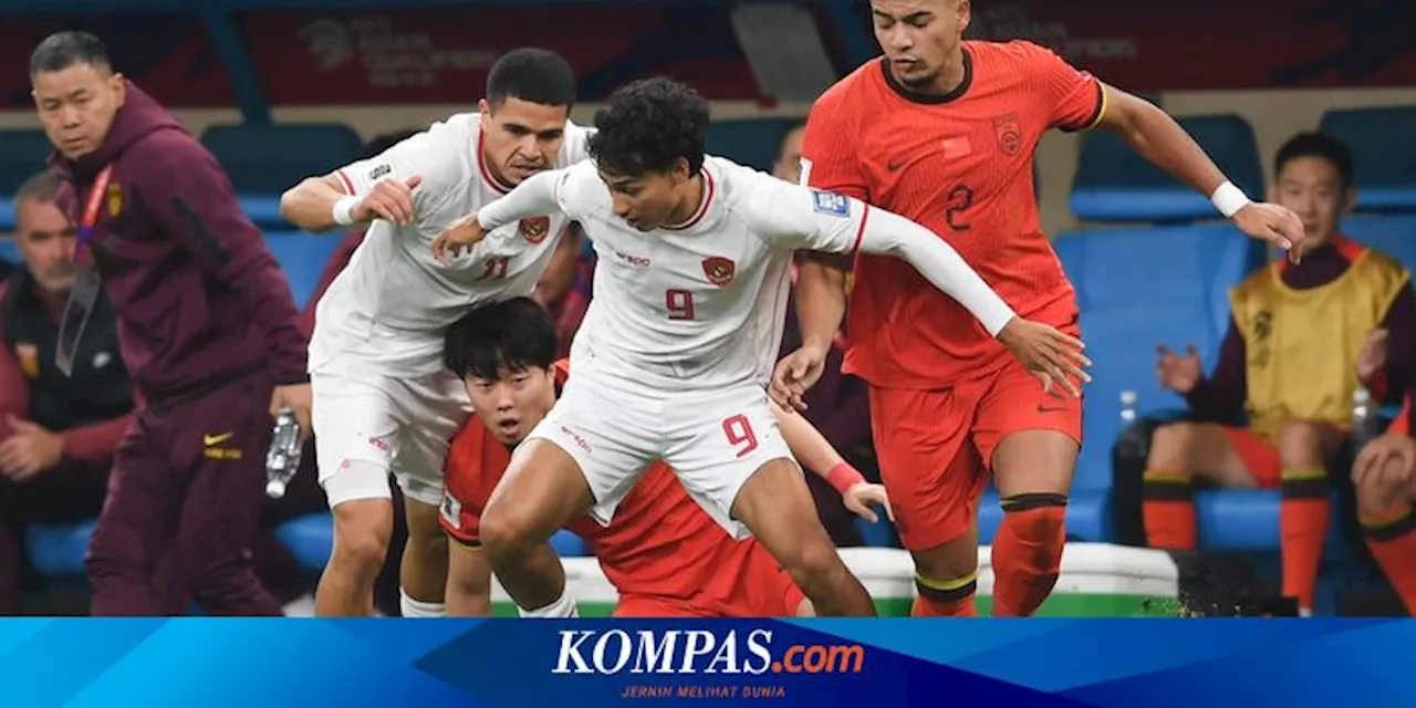 Bagaimana Peluang Indonesia Tembus Piala Dunia 2026 Usai Kalah dari China?