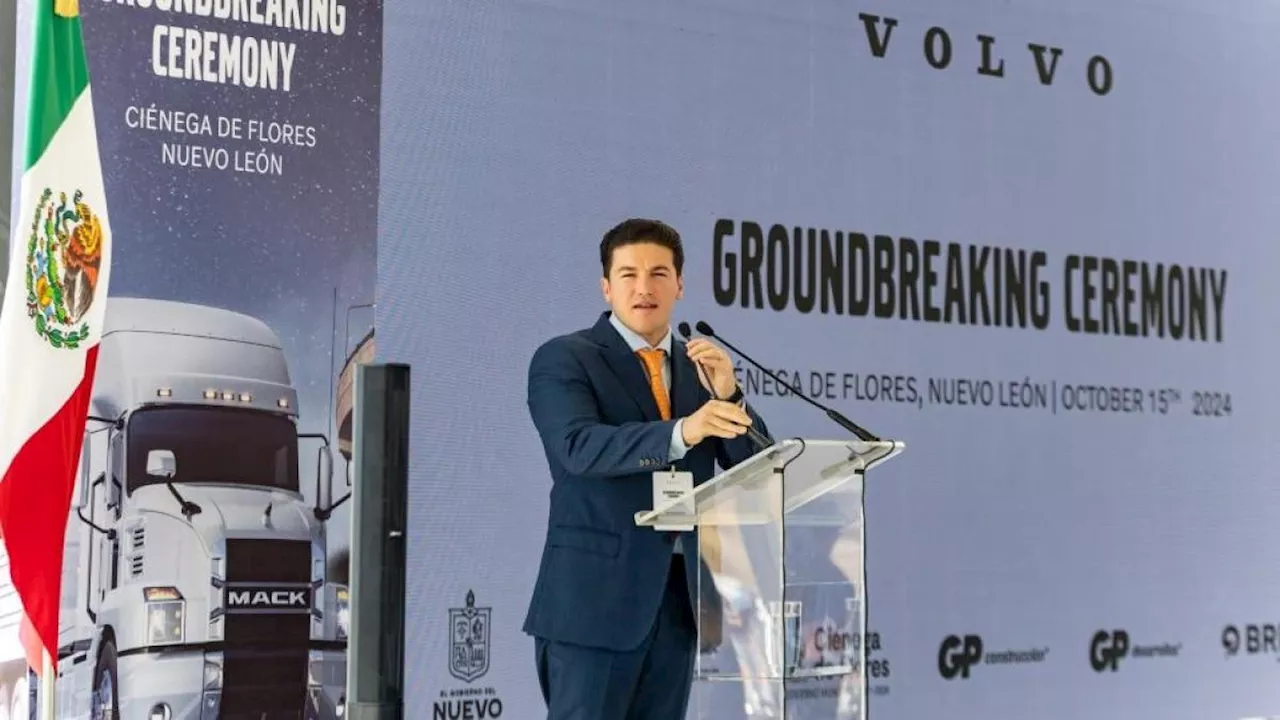 Samuel García coloca primera piedra de planta Volvo Trucks y Mack