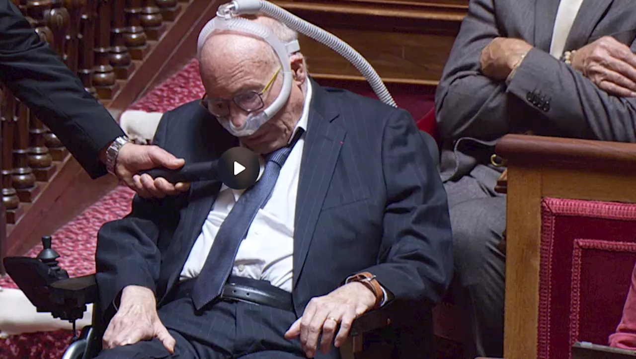 Le sénateur atteint de la maladie de Charcot défend son texte au Sénat