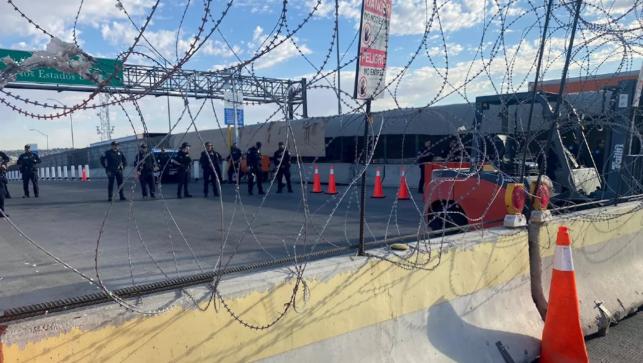 Trabajadores del Poder Judicial bloquean puente internacional entre Chihuahua y Texas