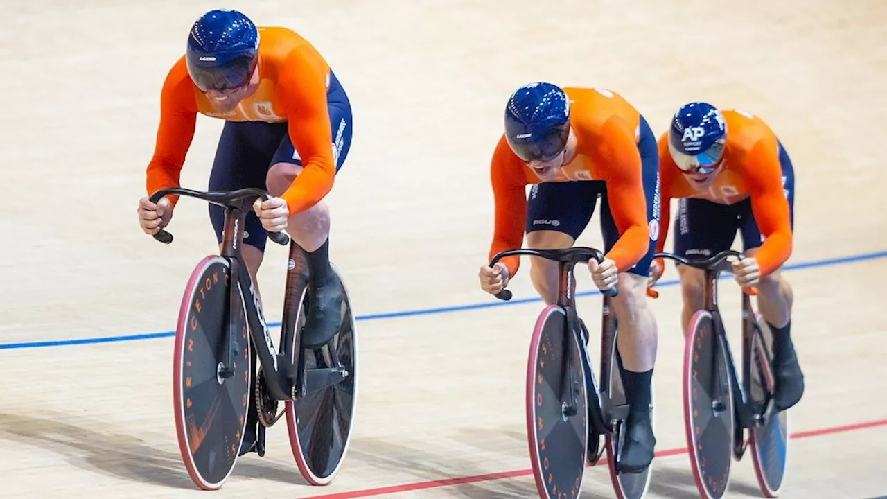 Nederlandse mannen en vrouwen baanwielrenners naar teamsprintfinale WK