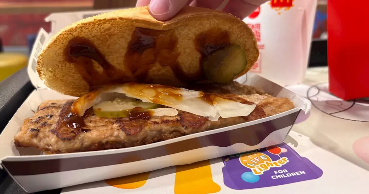 I tried the new McRib sandwich and it was just a blob of meat Food