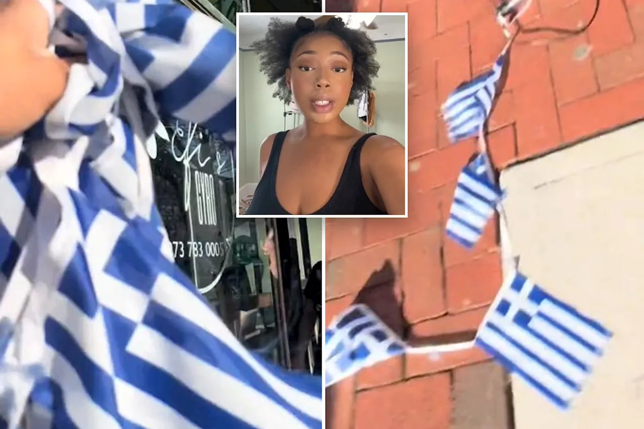 Dimwitted TikTokker tore down Greek flags at NJ restaurant thinking they were Israeli: 'My bad'