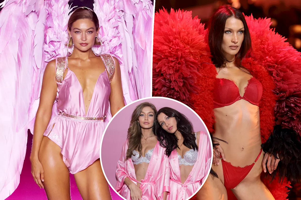 Gigi and Bella Hadid bookend the runway for Victoria's Secret Fashion Show 2024