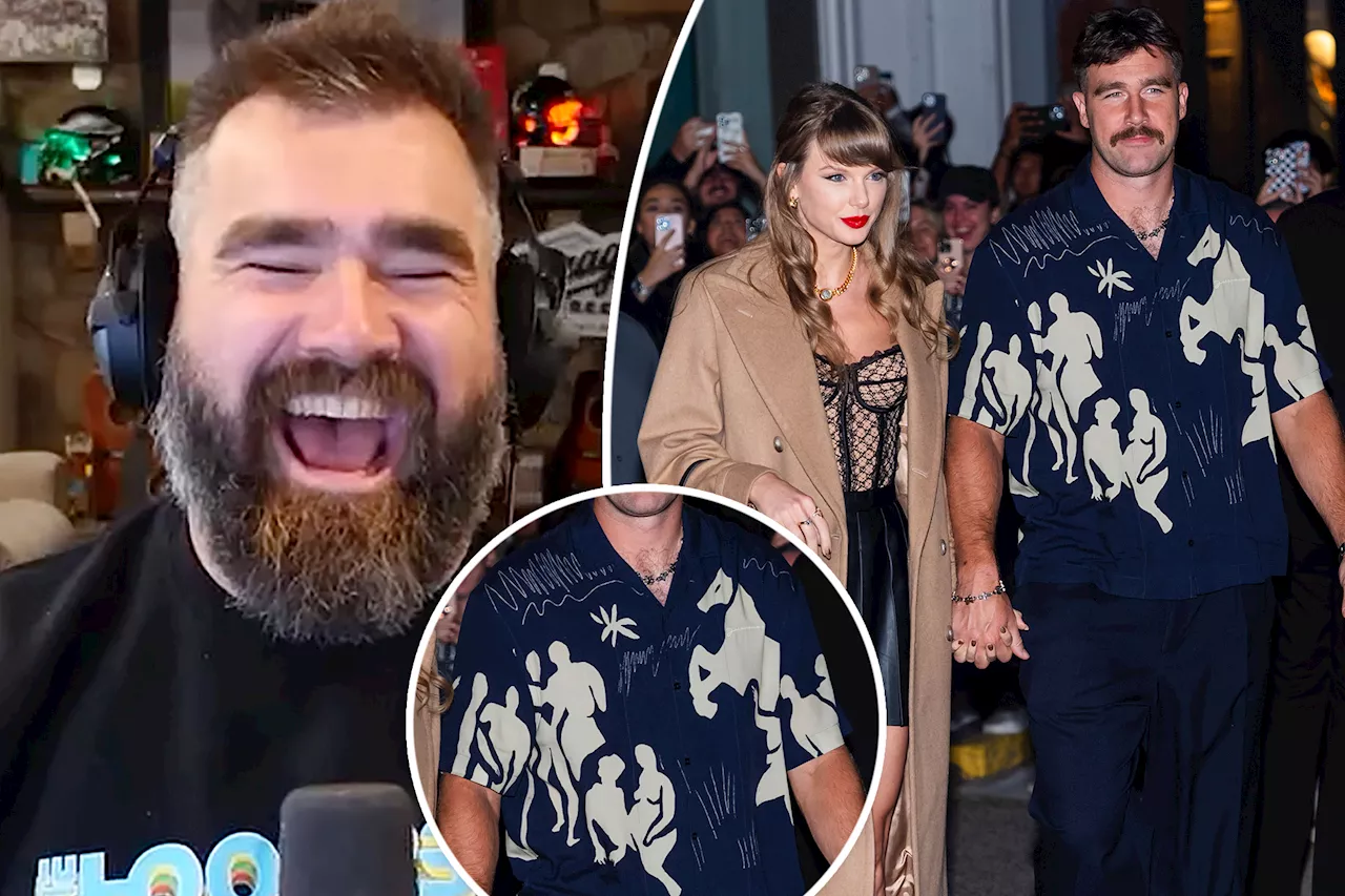 Jason Kelce trolls Travis Kelce for inappropriate shirt on Taylor Swift date night in NYC