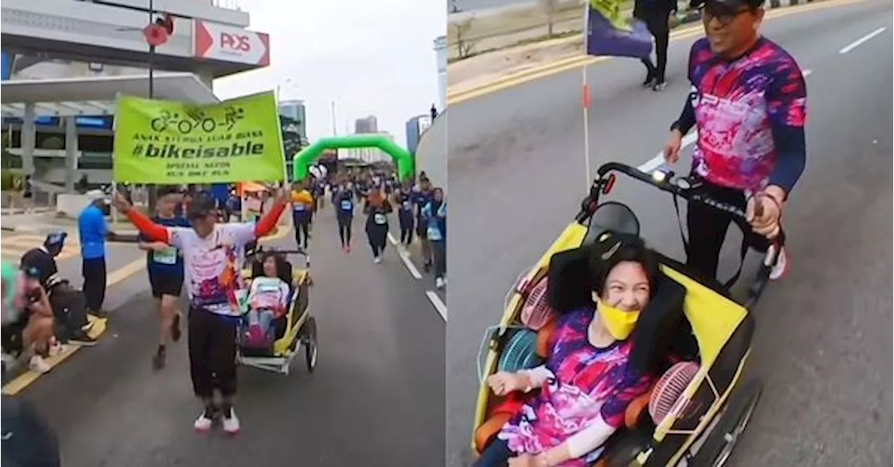 Inspiring Dad Celebrates OKU Daughter's Birthday By Joining Cycling Events Every Year