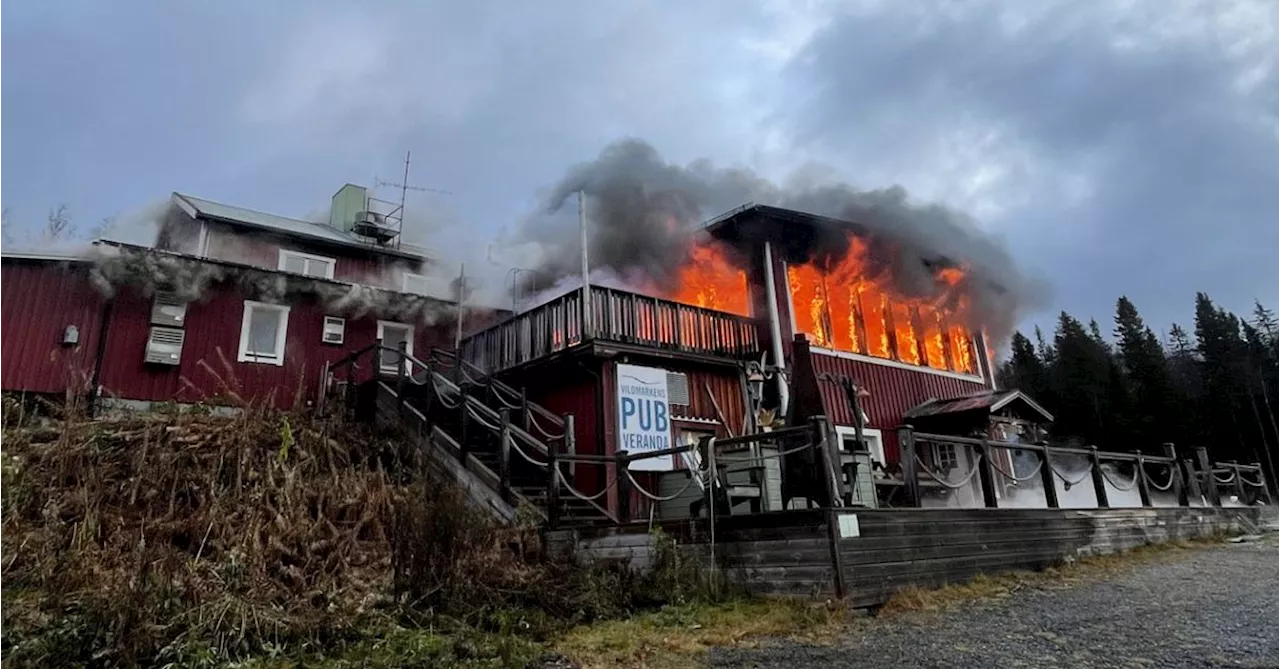 Storbrand på stughotell i Borgafjäll: ”Otroligt tungt”