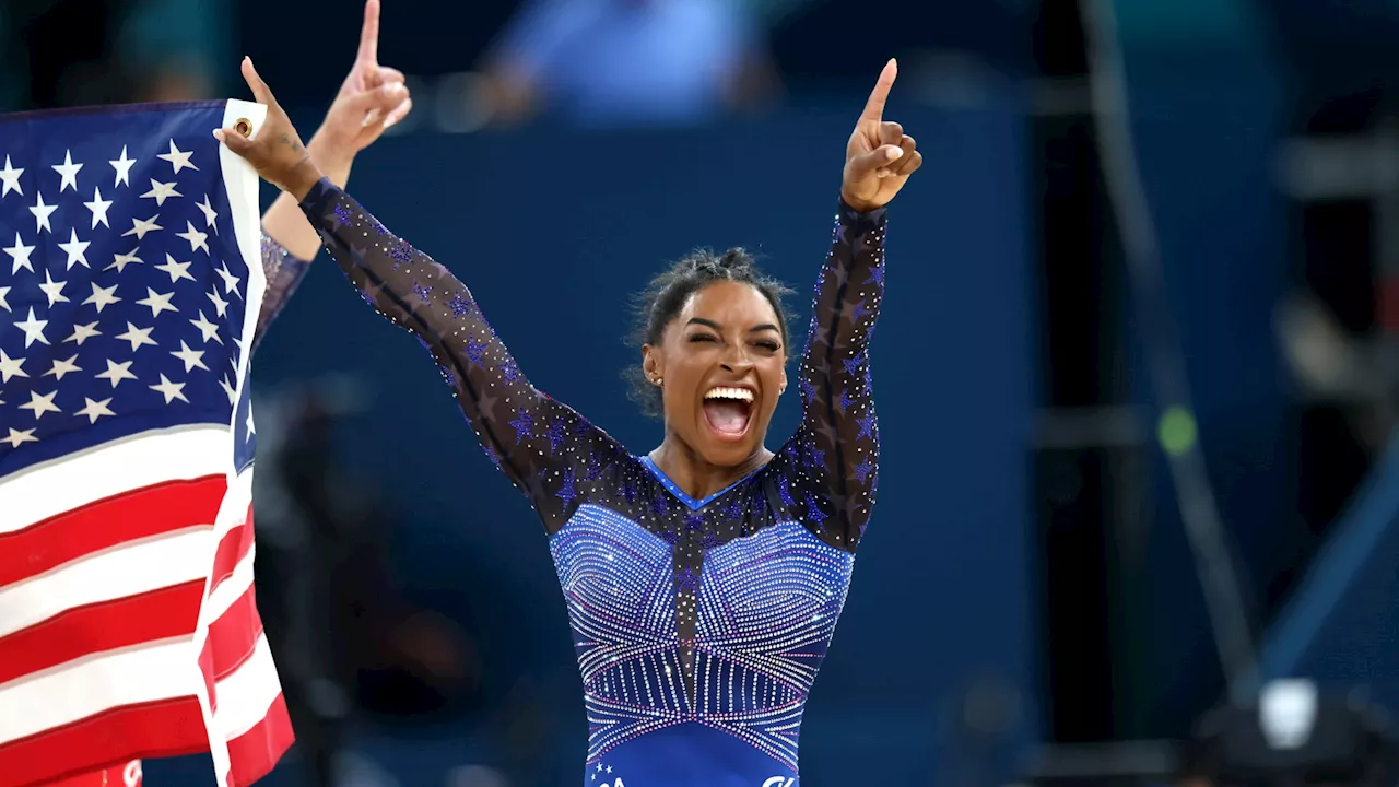 Simone Biles teases ‘guest star’ on her GOAT tour after London break...