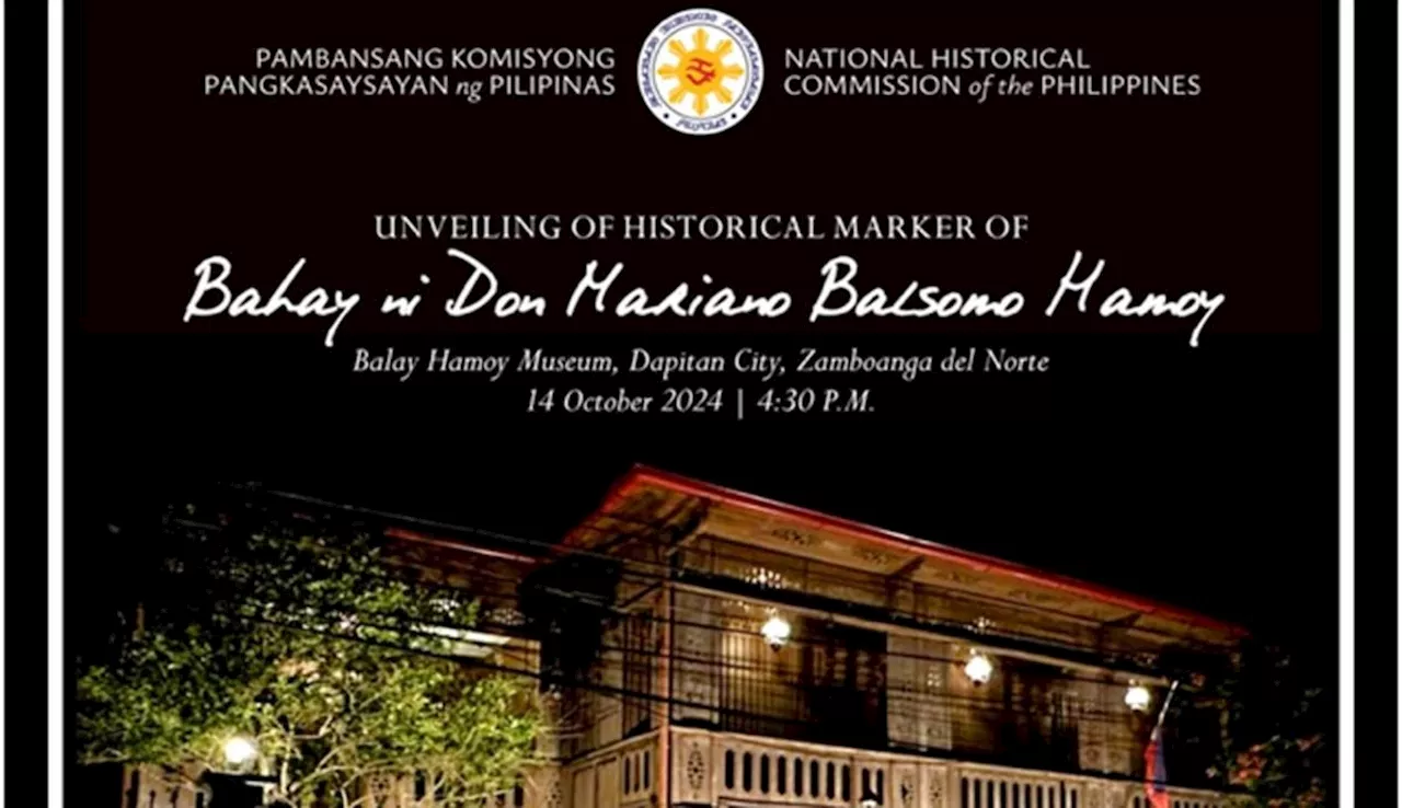 NHCP unveils 'Bahay ni Don Mariano Balsamo Hamoy' marker