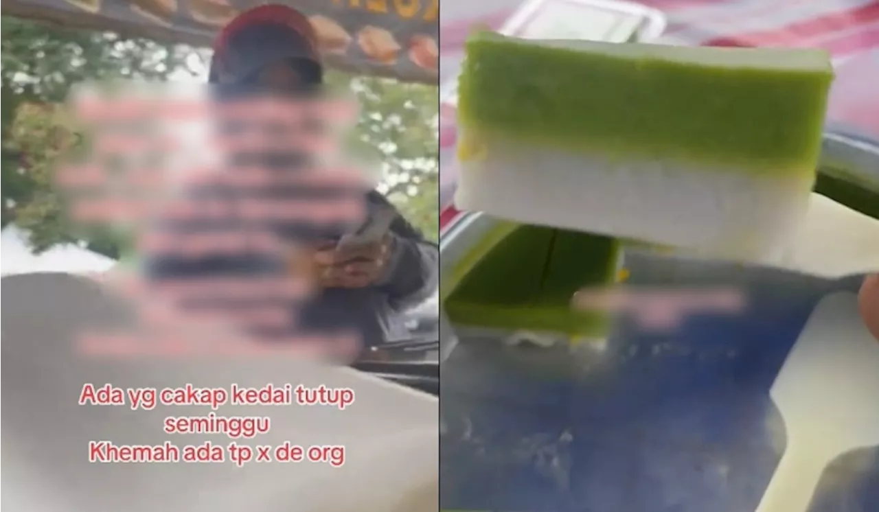 [Video] Peniaga Dakwa Gerai Kuih ‘Ditutup’ Hingga Pelanggan Tak Nampak Kedai Beroperasi Setiap Hari