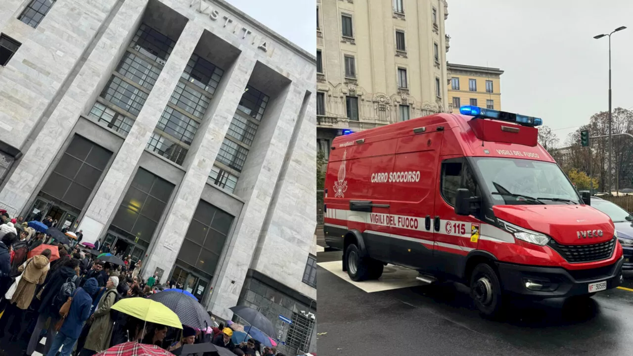 Incendio al tribunale di Milano: evacuati 500 persone