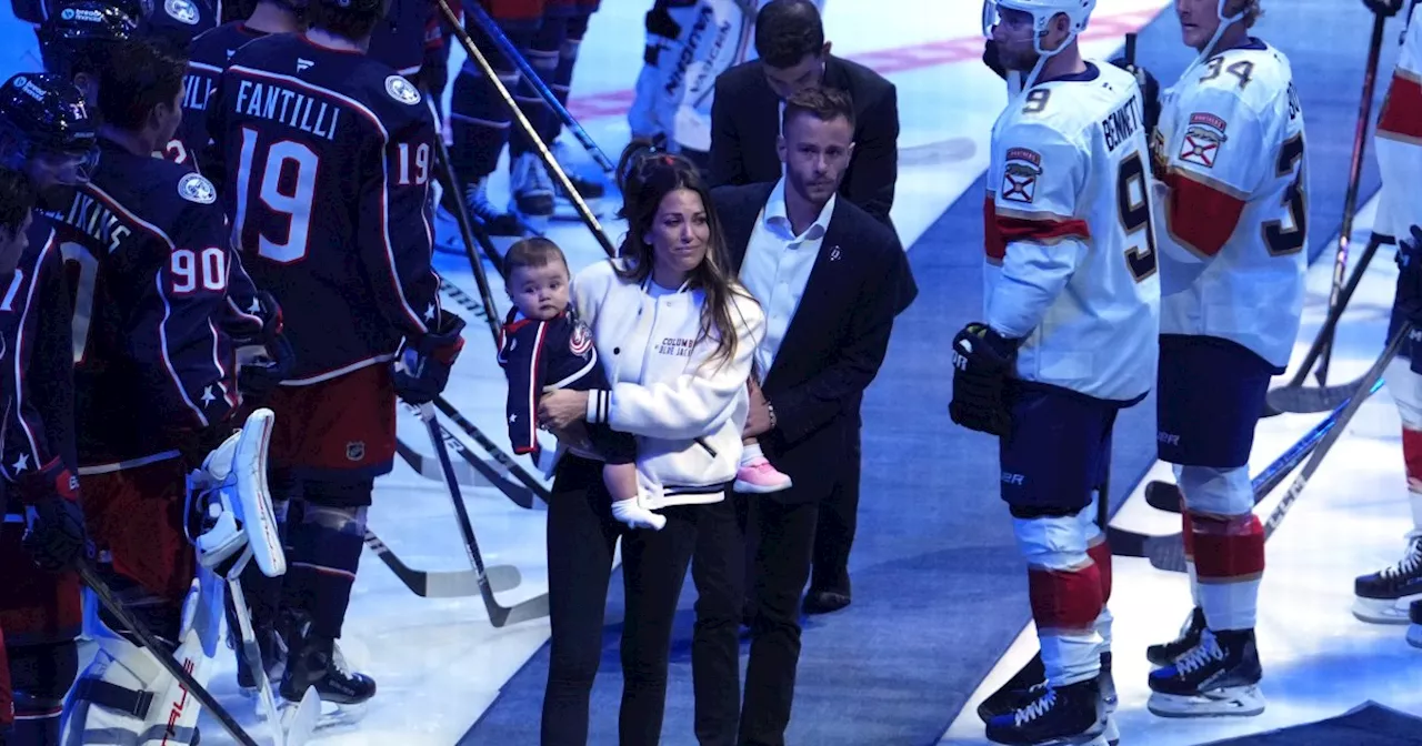 Johnny Gaudreau Honored at Blue Jackets Home Opener