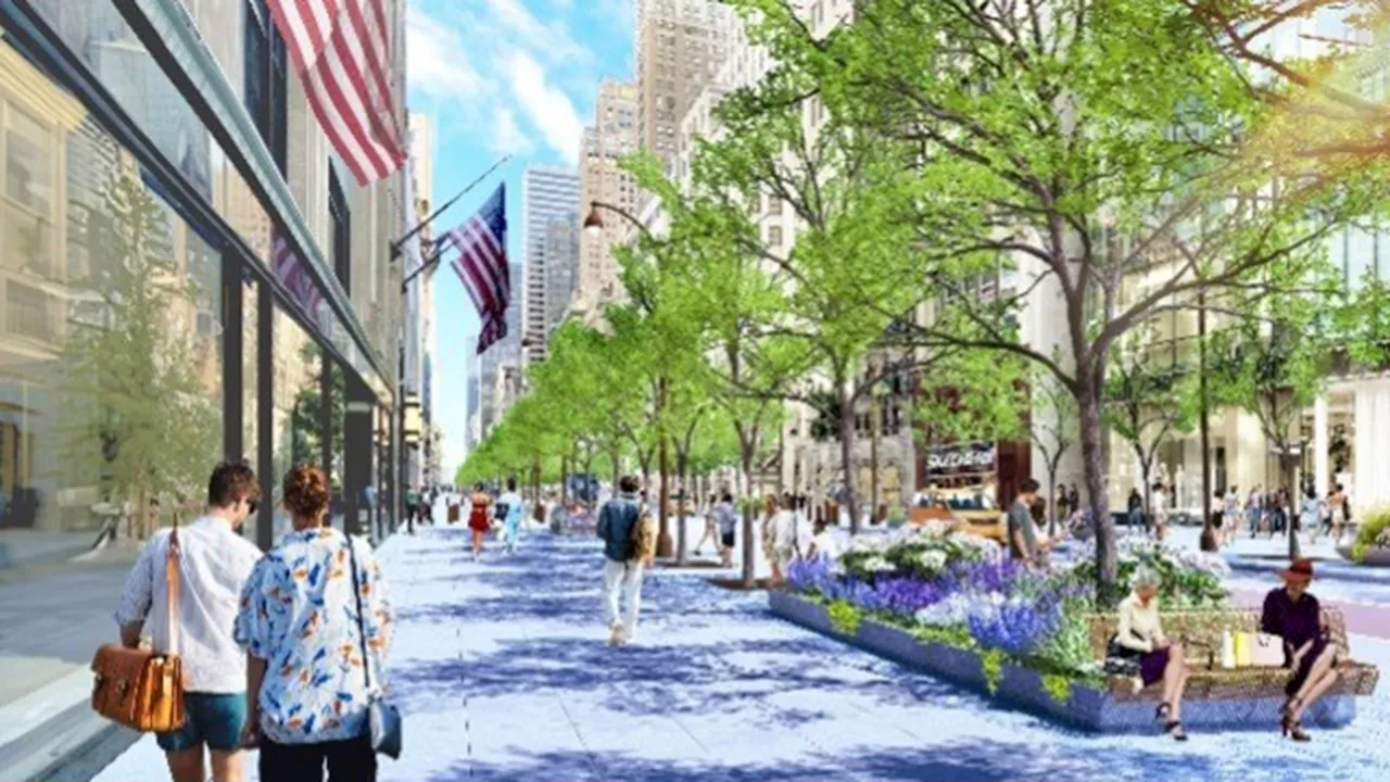 Future plans unveiled to redesign Fifth Avenue into pedestrian-centered boulevard