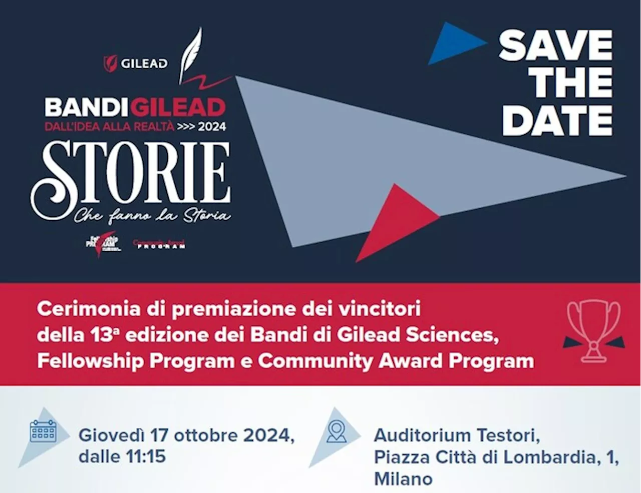 Bandi Gilead, premiati 58 progetti di innovazione e solidarietà