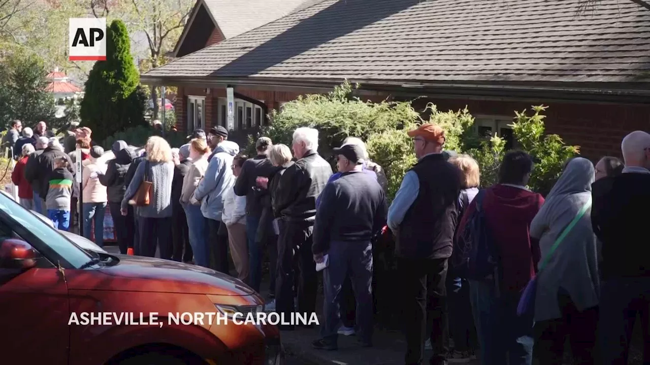 Asheville, North Carolina residents eager to early vote even as hurricane recovery continues