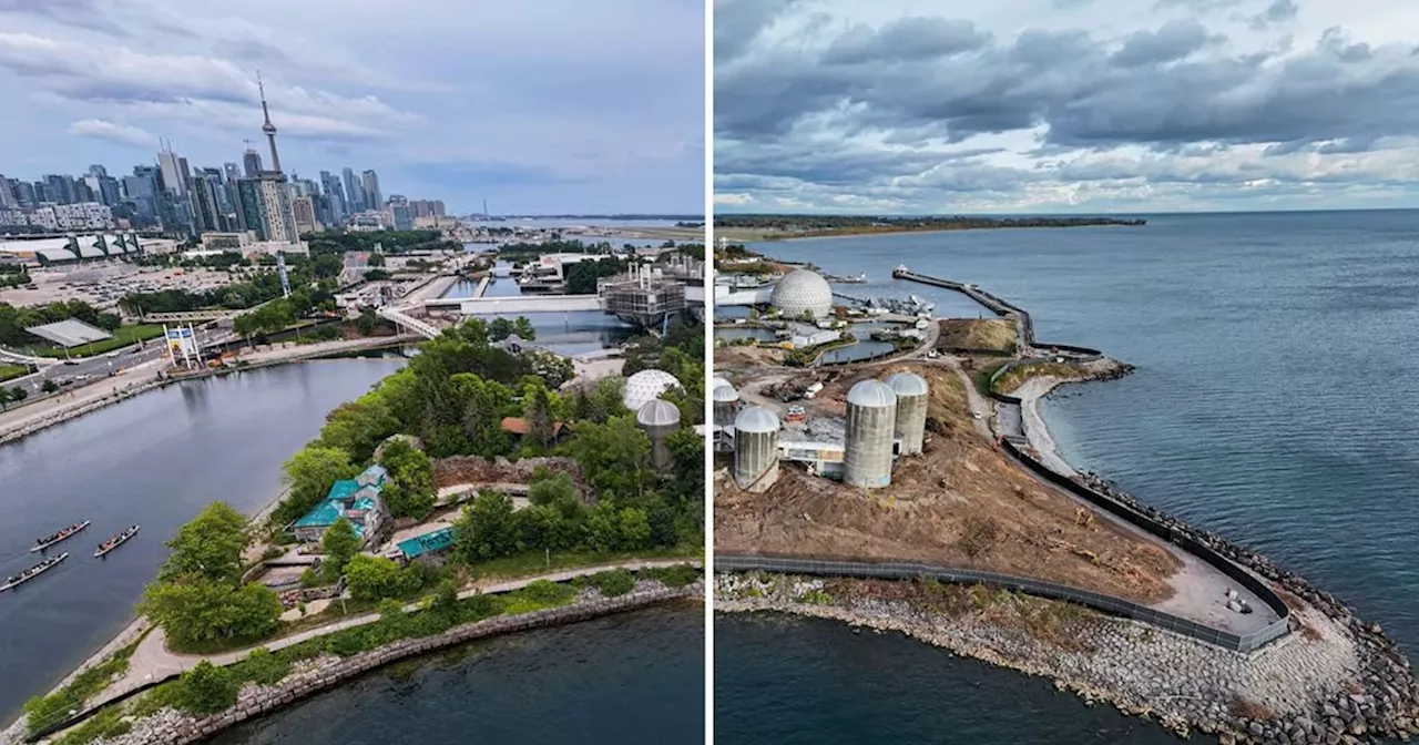 Aerial footage reveals total devastation after Ontario Place bulldozed