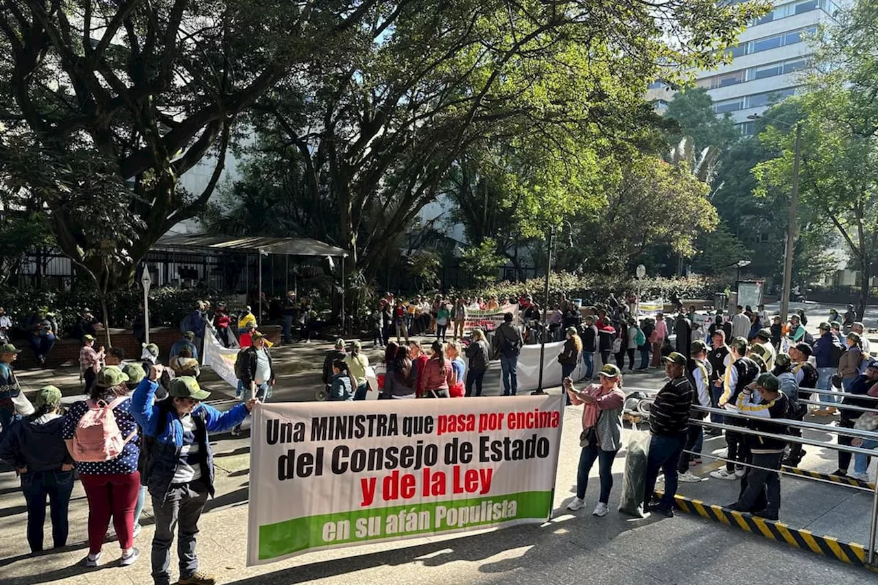 Pequeños mineros de Santander protestaron ante Ministerio de Ambiente