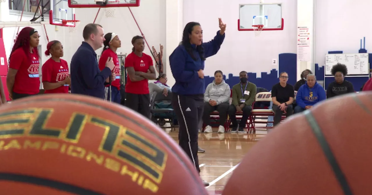 University of Illinois Chicago basketball players teach those with disabilities basics of the game