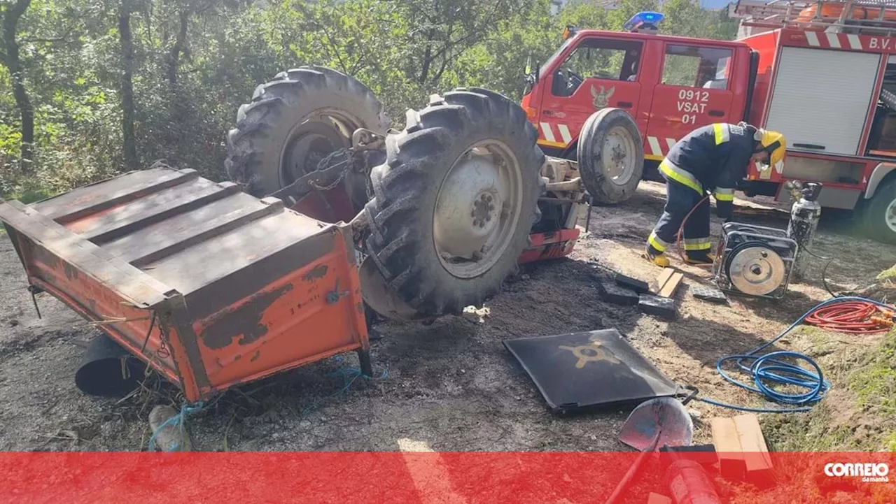 Mulher de 48 anos morre em despiste seguido de capotamento de trator em Celorico da Beira