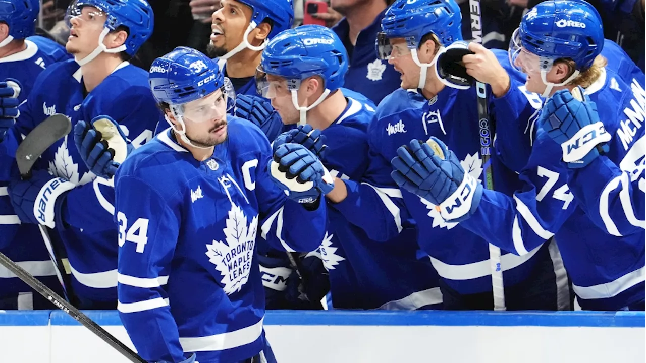 Matthews scores first goal of the season, Leafs use balanced attack to down Kings