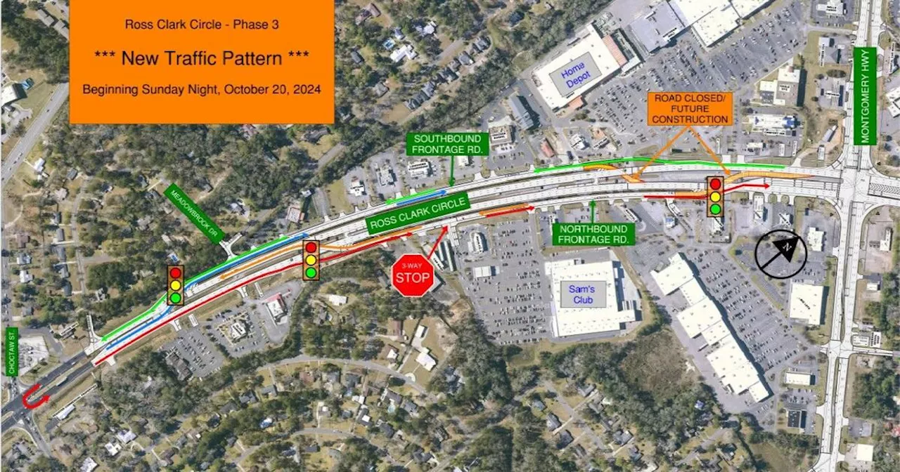 Big changes ahead for Ross Clark Circle construction Sunday. See what's different: