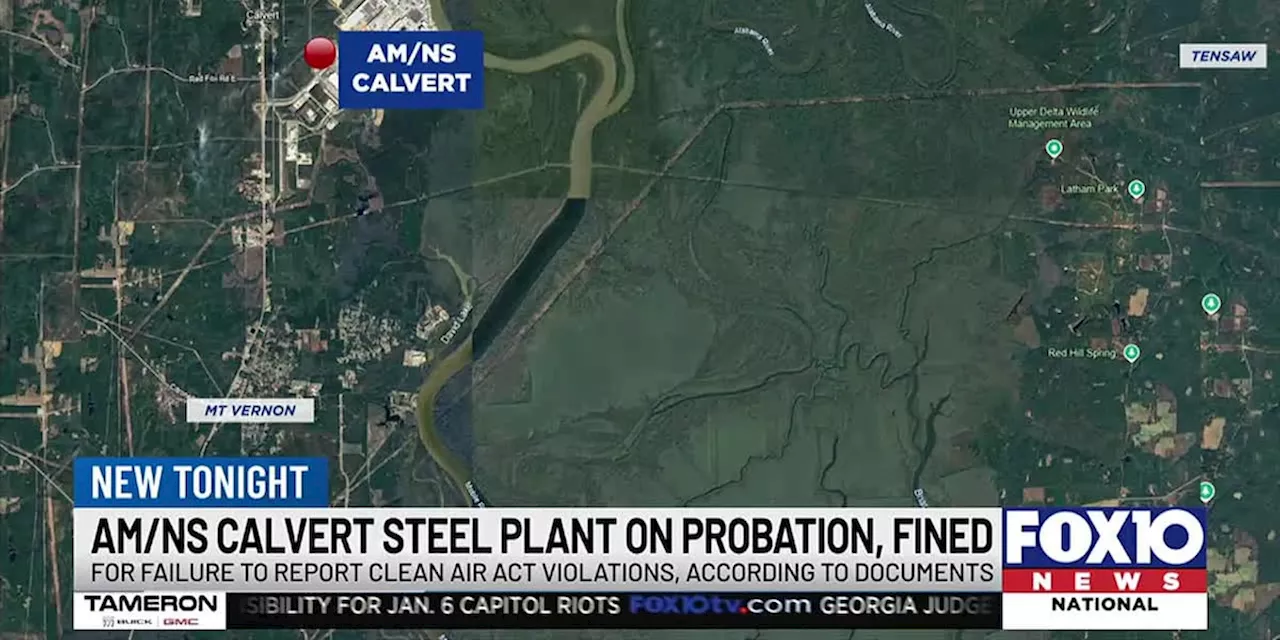 Steel plant near Calvert fined for violating Clean Air Act