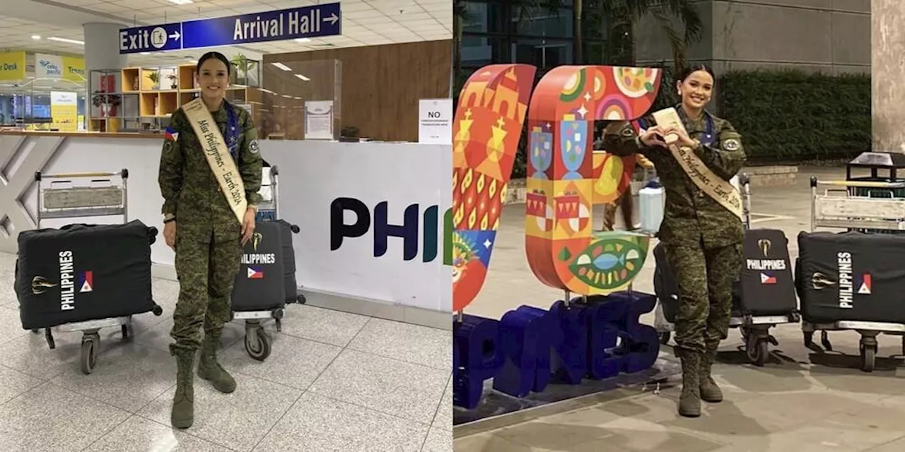 Irha Mel Alfeche arrives in Manila from Davao for Miss Earth 2024