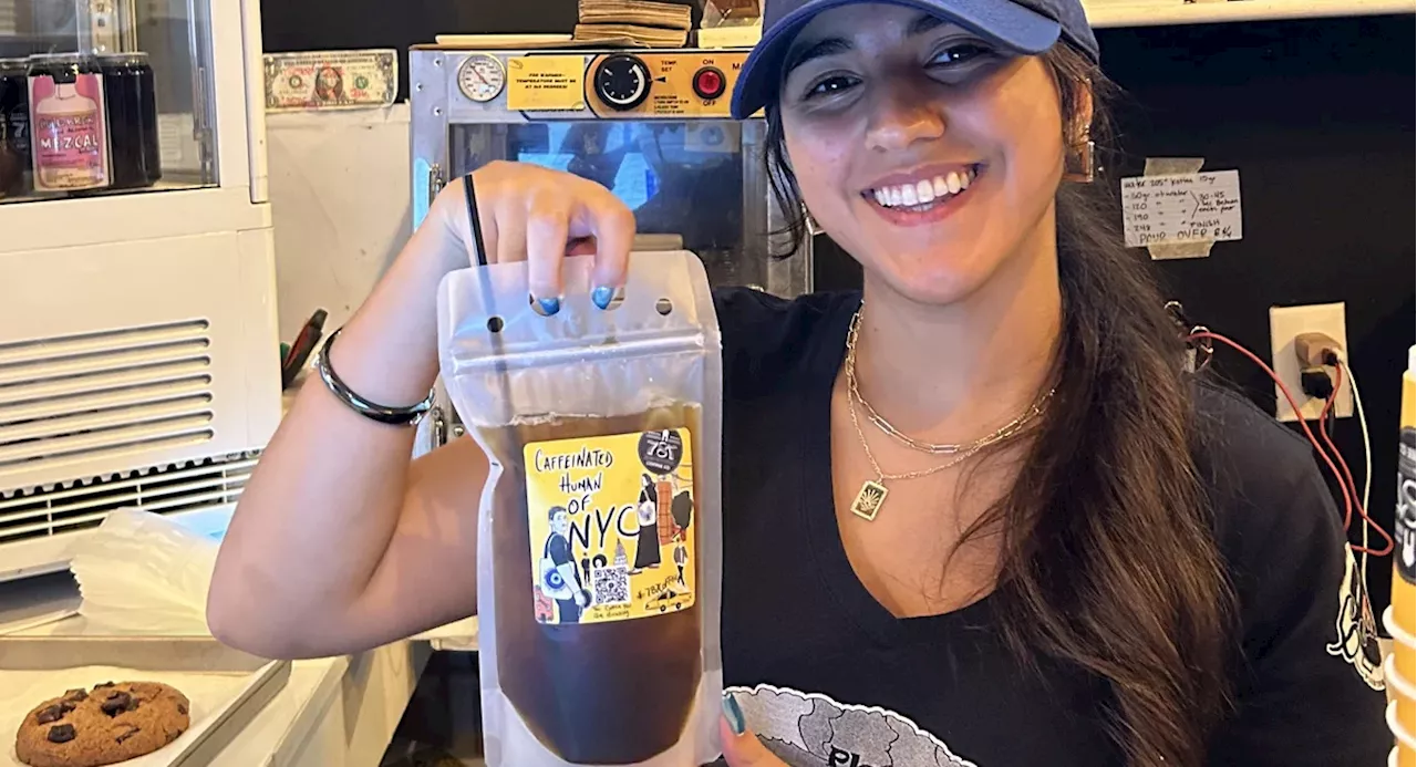 Is this coffee pouch being sold in NYC more like 'Capri Sun' or a 'colostomy bag'?