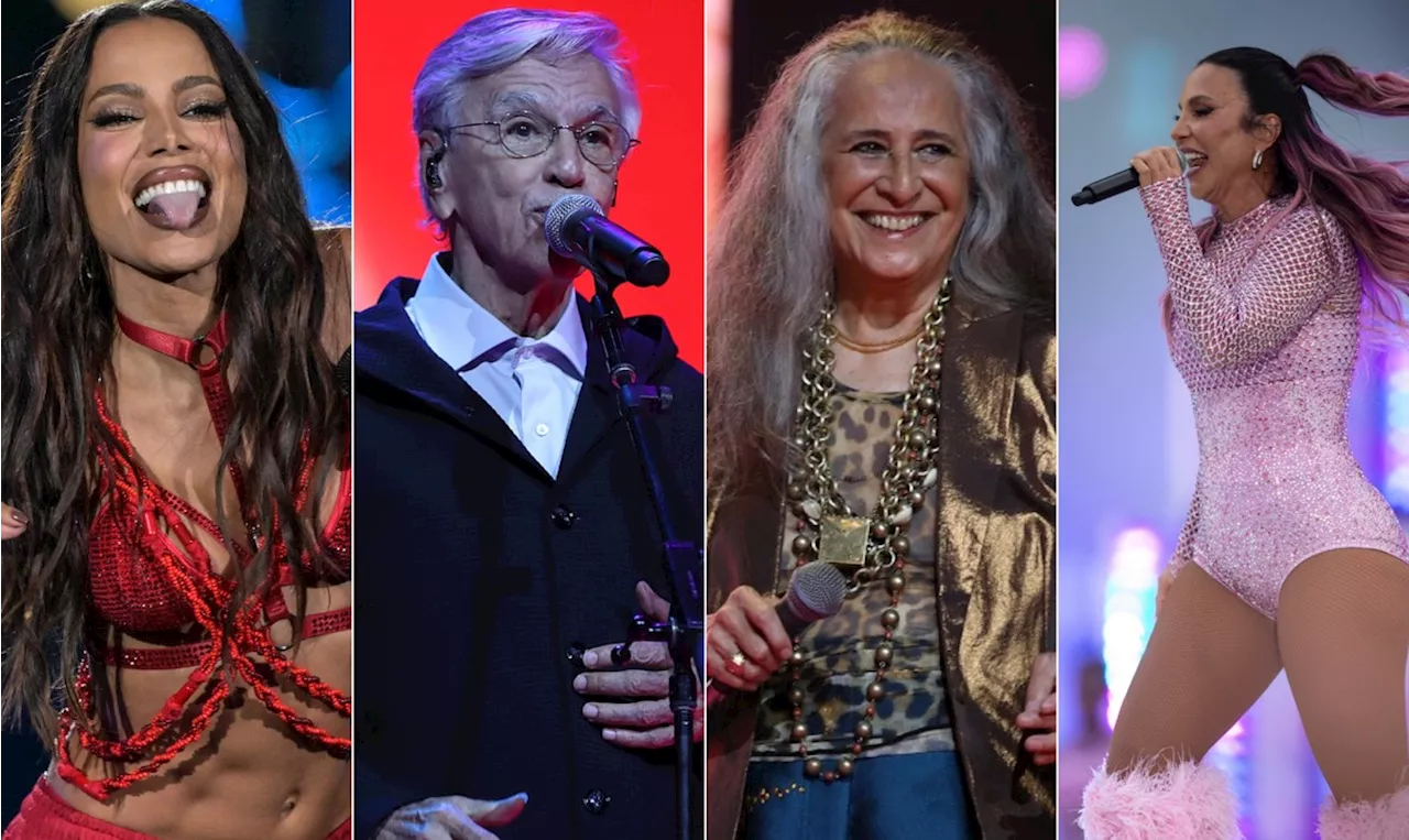 Réveillon 2025: Rio terá shows de Caetano, Bethânia, Anitta e Ivete Sangalo, diz Paes