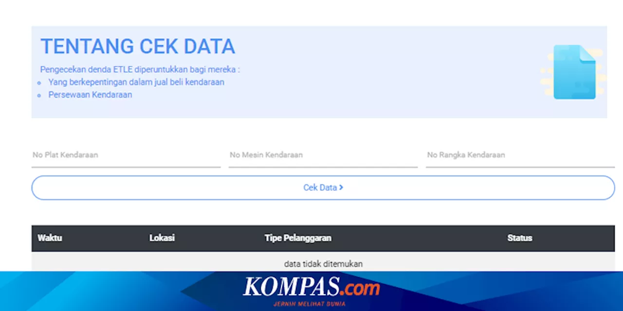 10 Jenis Pelanggaran E-tilang, Ini Sanksi dan Cara Mengeceknya