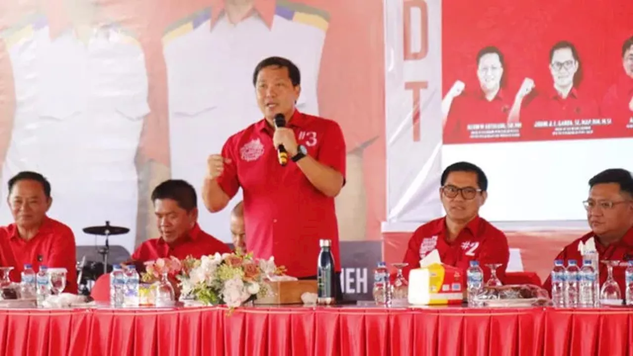 Steven Kandouw Hadiri Konsolidasi PDIP Sulut dan Tekankan Dukungan Pembangunan di Minahasa Utara