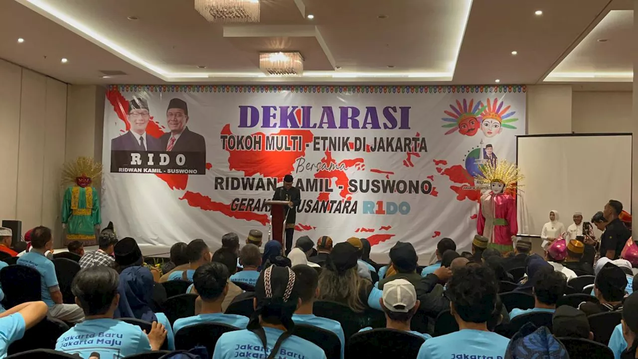 Tokoh Multi Etnis Deklarasi Dukung Ridwan Kamil-Suswono di Pilkada Jakarta