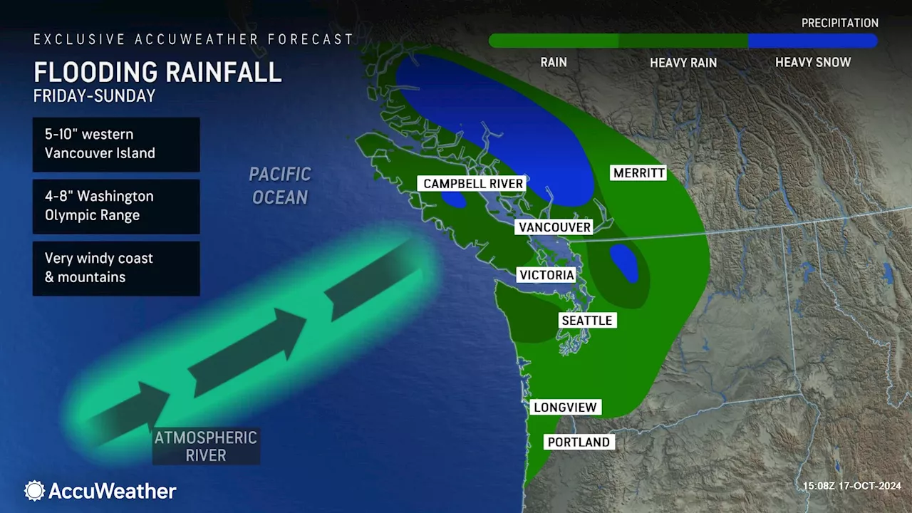 Atmospheric River Forecast Map Shows Heavy Snow, Rain for West Coast State