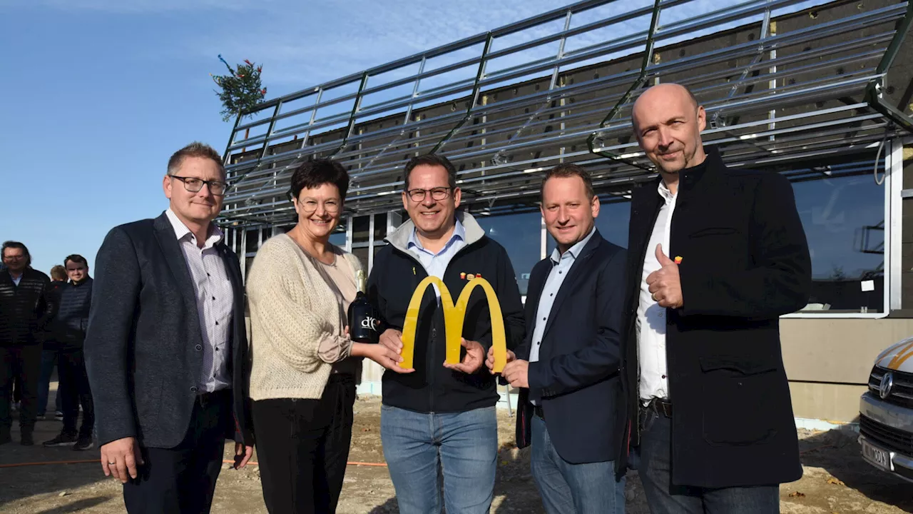 Purgstall: Neun Wochen nach Spatenstich Richtfest bei McDonald's