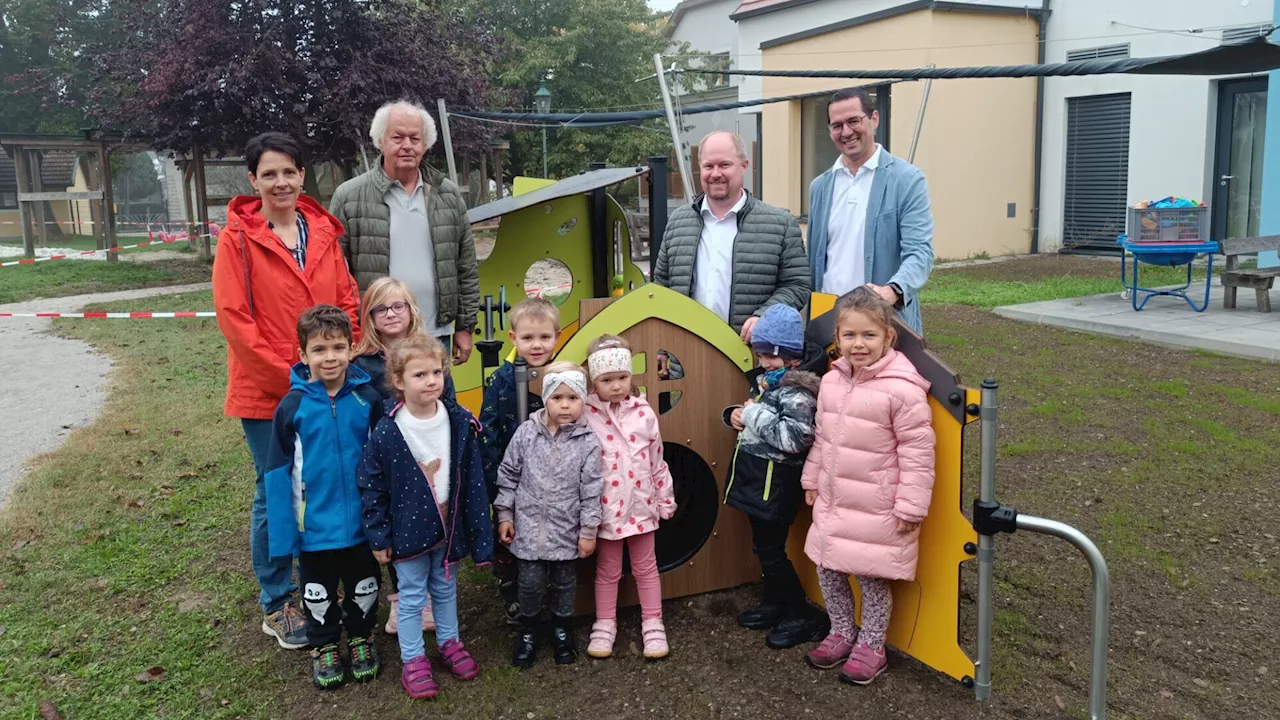 Spielplatz im Katzelsdorfer Kindergarten wurde erweitert