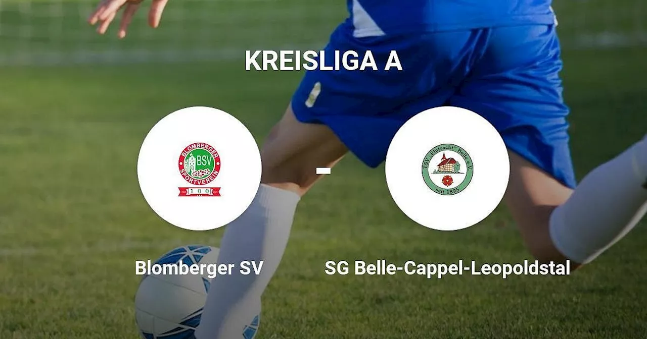 SG Belle-Cappel-Leopoldstal gewinnt gegen Blomberger SV