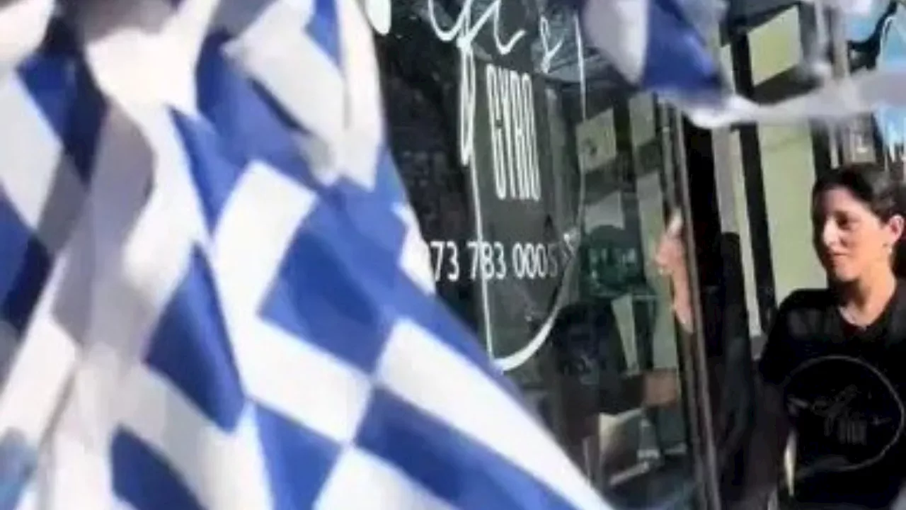 TikToker tore down Greek flags at restaurant thinking they were Israeli