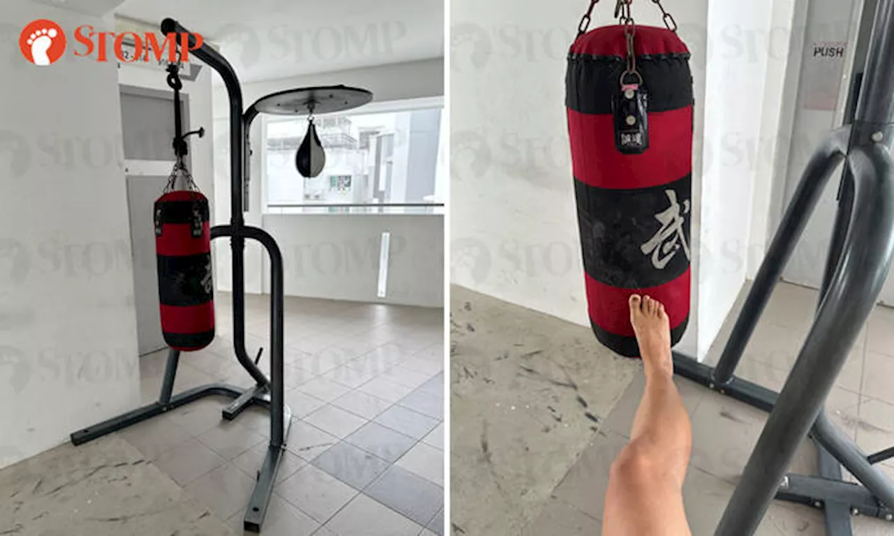 Punching bag a longstanding fixture at Punggol HDB lift landing despite complaints