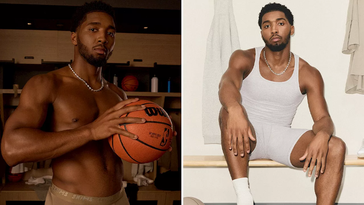 Donovan Mitchell Models For Kim Kardashian's SKIMS