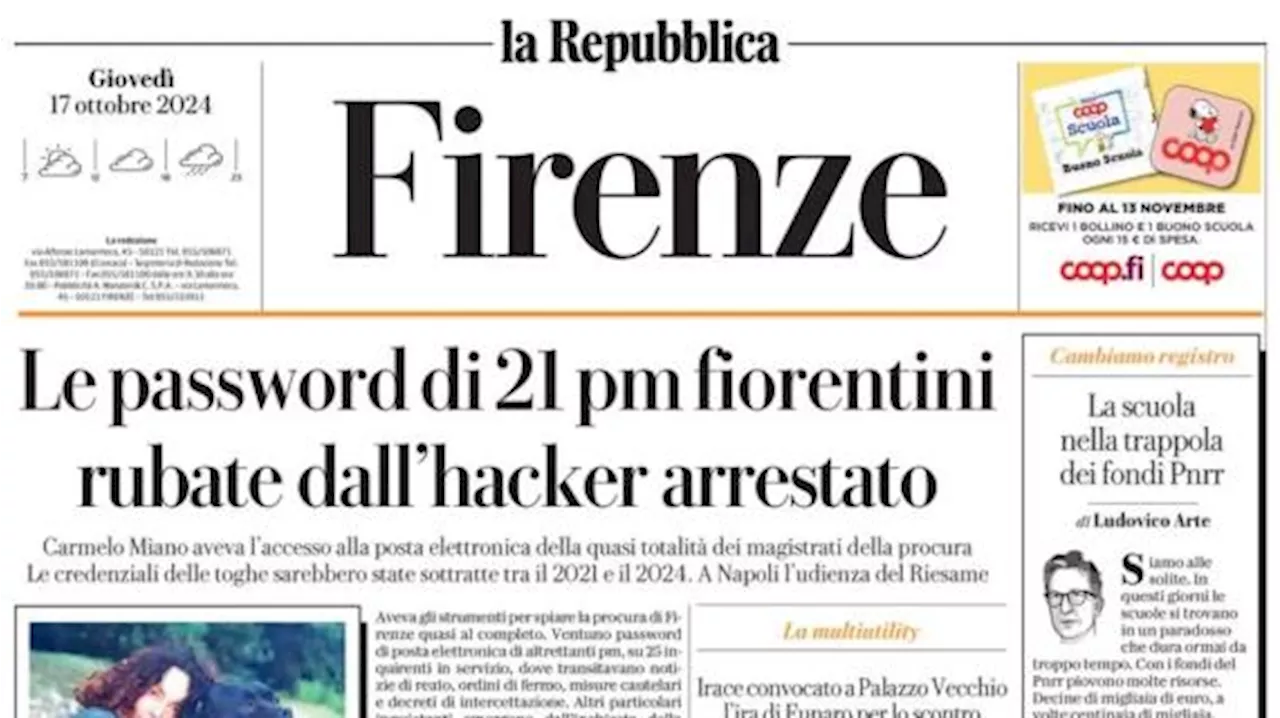 La Repubblica di Firenze in prima pagina: 'Kean&Gud coppia d'oro che fa sognare'