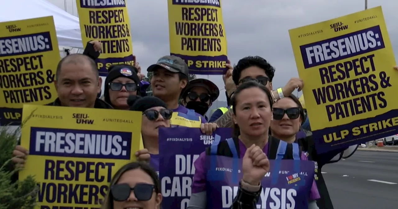 Unionized dialysis caregivers strike against alleged Fresenius unfair labor practices