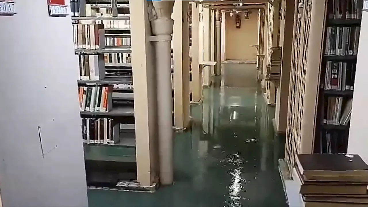 Inundaciones afectan a la Biblioteca Nacional de España