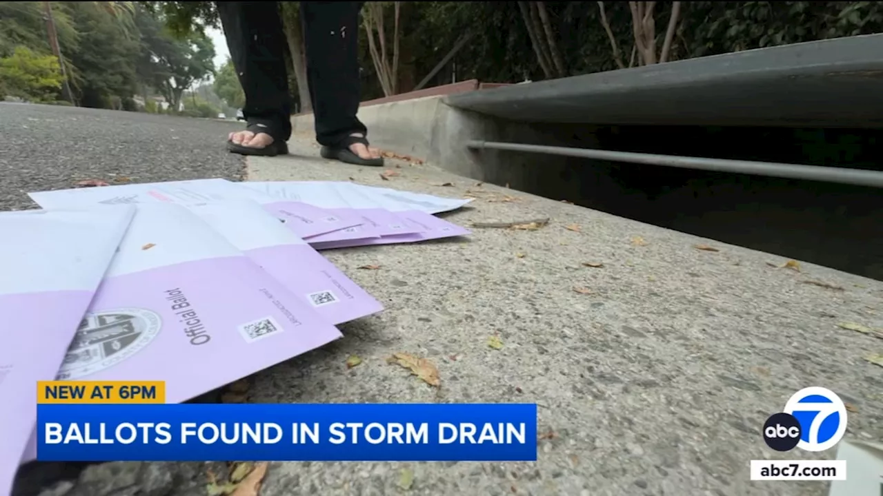 Southern California man discovers stack of mail-in ballots in storm drain